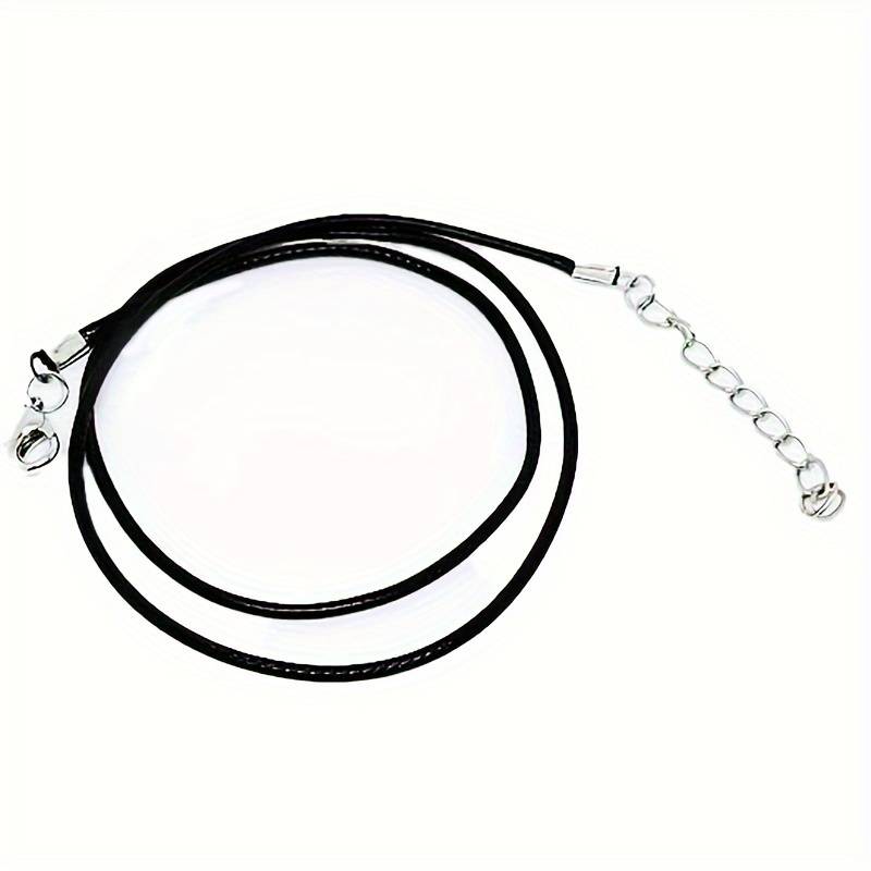 10pcs Black String Necklace Rope DIY Jewelry Handmade Leather Adjustable  Braided Rope Necklace Pendant DIY Necklace Leather Rope